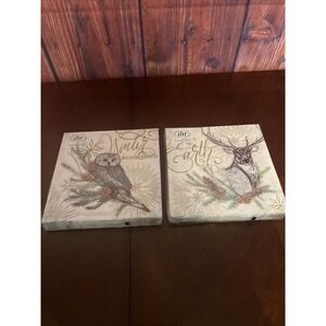 IHR 3-Ply Paper Guest Towel Winter  Wonderland Holiday Christmas Napkin Owl Deer